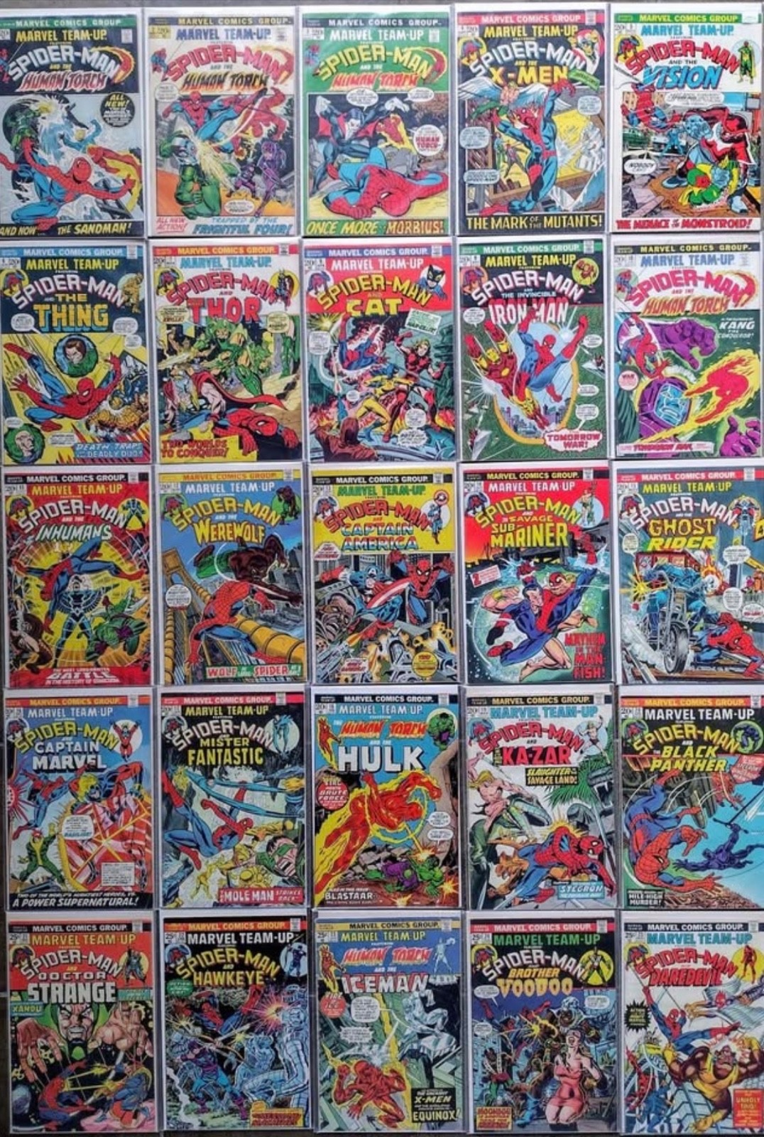 Marvel Team-Up 1-150 plus 7 Annuals Mid (6.0) to High (9.6) Grade Collection Marvel Team-Up 1-150 plus 7 Annuals Mid (6.0) to High (9.6) Grade Collection
