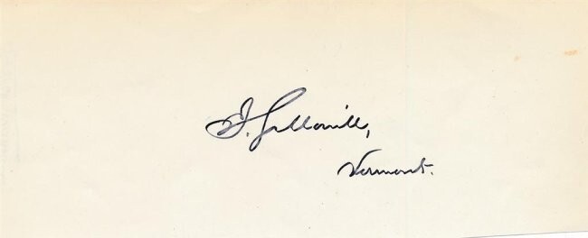 Justin Smith Morrill- (Founders of the Rep Party) Clipped Signature