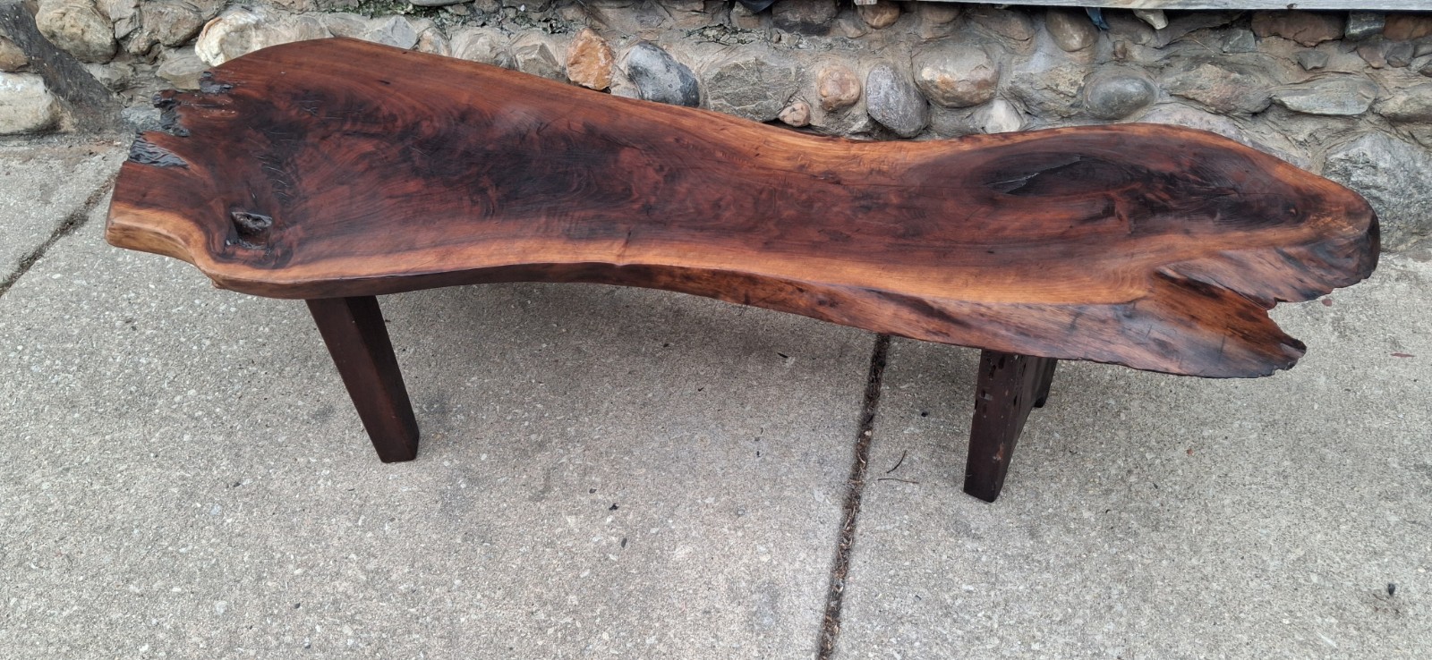 Vintage live edge Redwood Burl coffee table/ bench, driftwood Vintage live edge Redwood Burl coffee table/ bench, driftwood