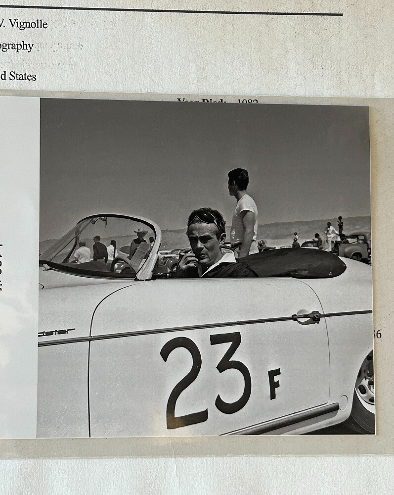 James Dean Rare Original Racing Photo & Negative Porsche Speedster Gus Vignolle James Dean Rare Original Racing Photo & Negative Porsche Speedster Gus Vignolle