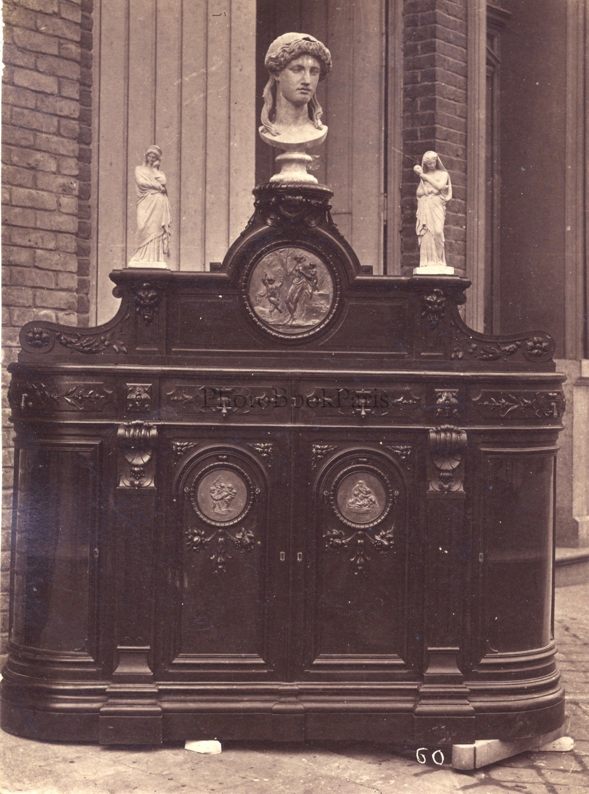 Vintage Louis Émile Durandelle Photo Second Empire Furniture 1874