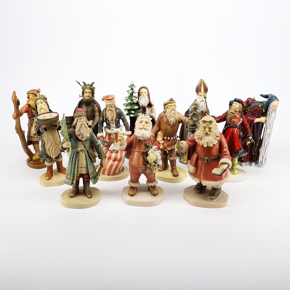 Duncan Royale 'History of Santa Claus' Lot of 12 Vintage Santa Claus Figurines Duncan Royale 'History of Santa Claus' Lot of 12 Vintage Santa Claus Figurines