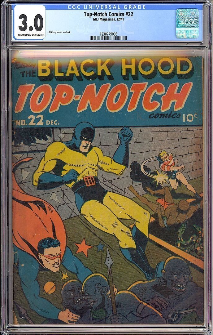 Top-Notch Comics #22 RARE True 1st App. Archie Pre-Dates Pep 22 MLJ 1941 CGC 3.0 Top-Notch Comics #22 RARE True 1st App. Archie Pre-Dates Pep 22 MLJ 1941 CGC 3.0