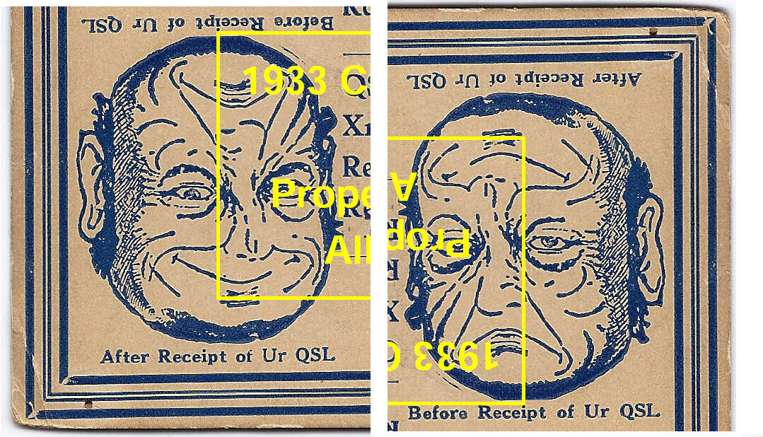 1932 Vintage 1 cent Franklin Cartoon Art Postcard Ambigram QSL W4BLN Charlotte 1932 Vintage 1 cent Franklin Cartoon Art Postcard Ambigram QSL W4BLN Charlotte