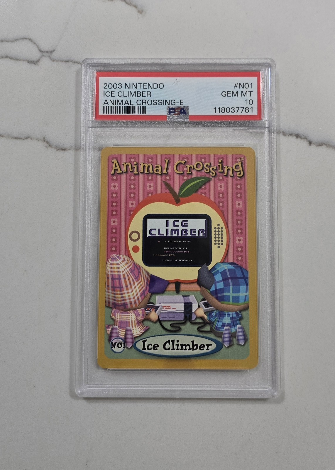 Nintendo Animal Crossing e-Reader Card - Ice Climber #N01 S4 RARE PSA 10 Pop 1 Nintendo Animal Crossing e-Reader Card - Ice Climber #N01 S4 RARE PSA 10 Pop 1