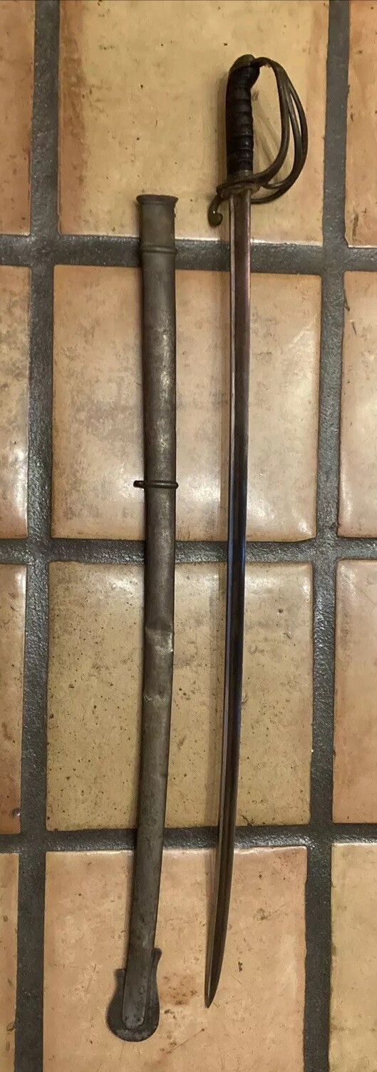 Scarce Org. M.1833 US Army, Dragoon sword & scabbard, 1839 Blade Date, WS Stamp Scarce Org. M.1833 US Army, Dragoon sword & scabbard, 1839 Blade Date, WS Stamp