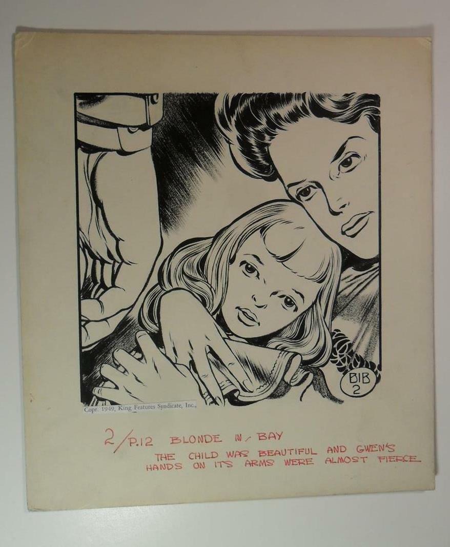 VINTAGE EDD CARTIER ORIGINAL ART 1949 HARRY WHITTINGTON BLONDE IN THE BAY VINTAGE EDD CARTIER ORIGINAL ART 1949 HARRY WHITTINGTON BLONDE IN THE BAY