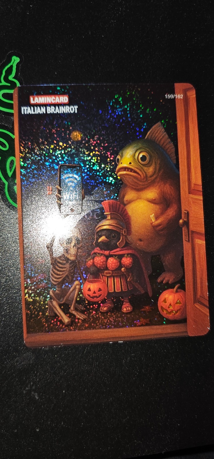 Pack Fresh Lamincard Brainrot Halloween SERIALIZED Etched 455/500 EXTREMELY RARE