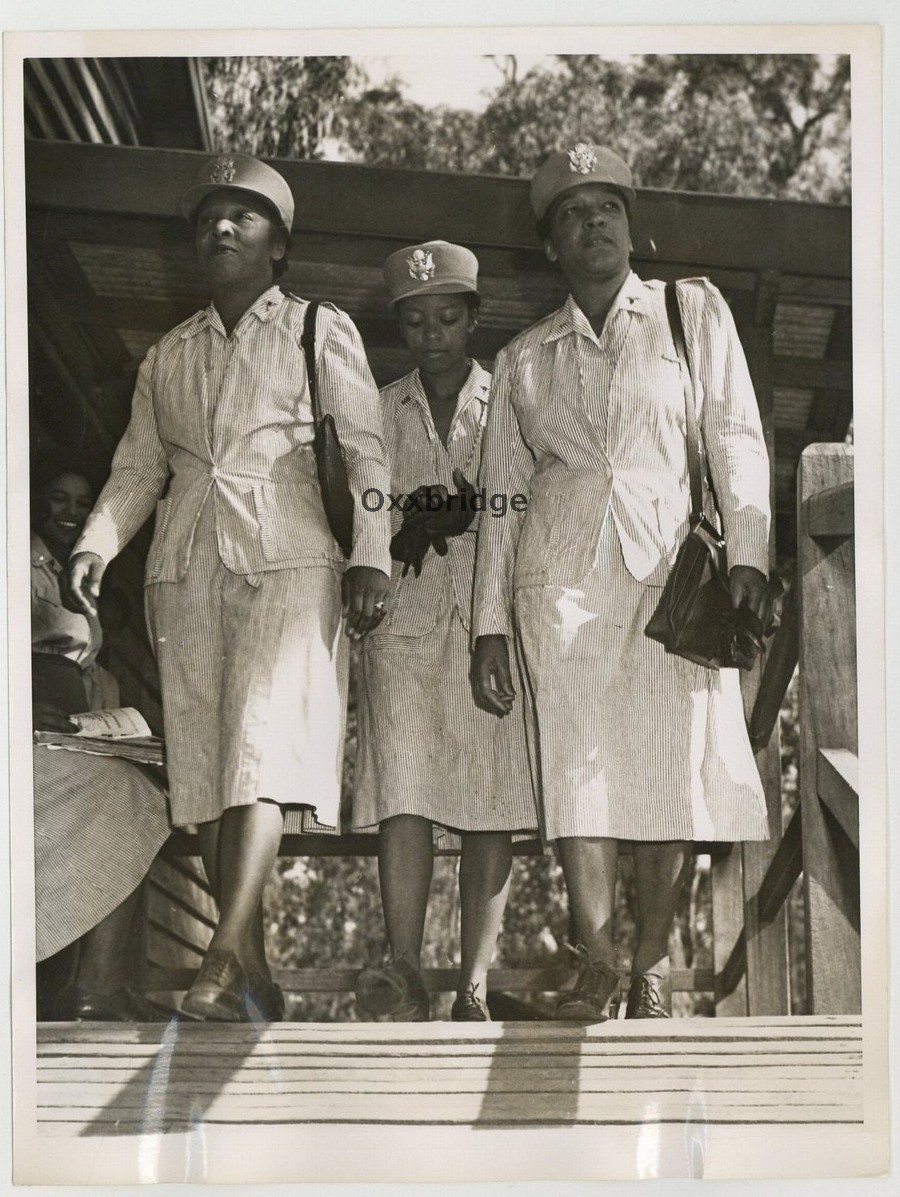 African American US Army Nurse Corp 1944 Acme Photo WWII Black WAC WAAC J14742