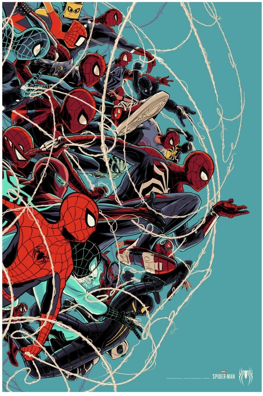 Marvel’s Spider-Man Variant Cesar Moreno Screen Print Mondo SDCC 2021 XXX/175