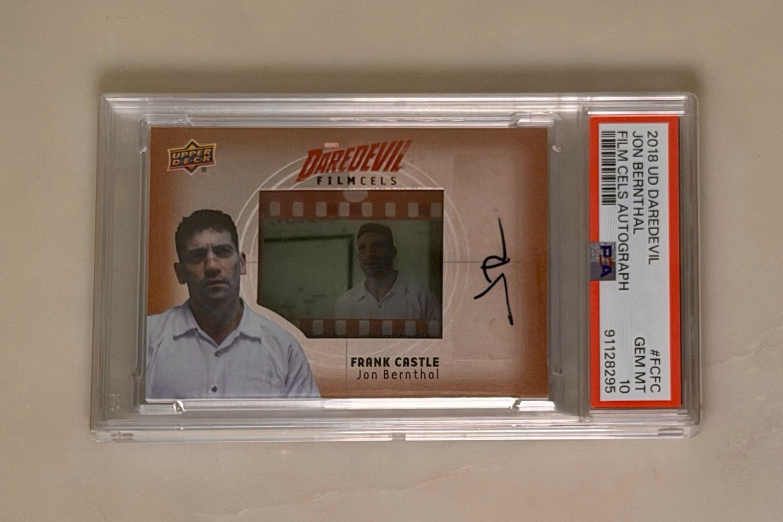 2018 UD Daredevil JON BERNTHAL Film Cells Autograph 💎 PSA 10 💎 POP 1 💎 2018 UD Daredevil JON BERNTHAL Film Cells Autograph 💎 PSA 10 💎 POP 1 💎