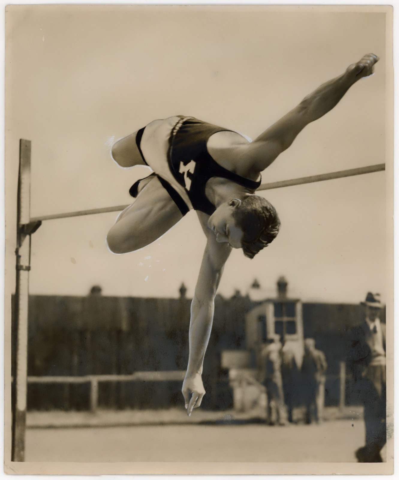 S B Brinkley Yale High Jump Sports Athlete Cambridge Fox Photos Press Photo 1939