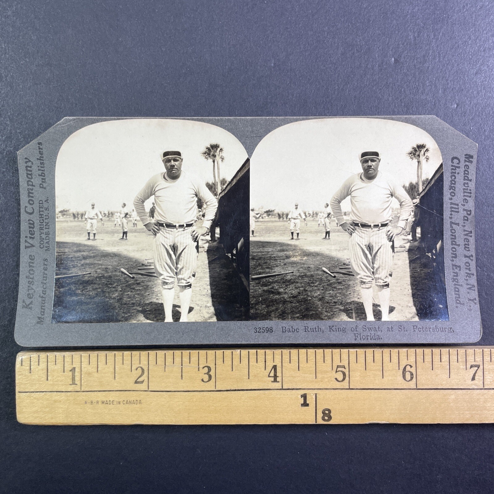 Babe Ruth King of Swat Stereoview Keystone View Co. 1930s Baseball Florida Babe Ruth King of Swat Stereoview Keystone View Co. 1930s Baseball Florida