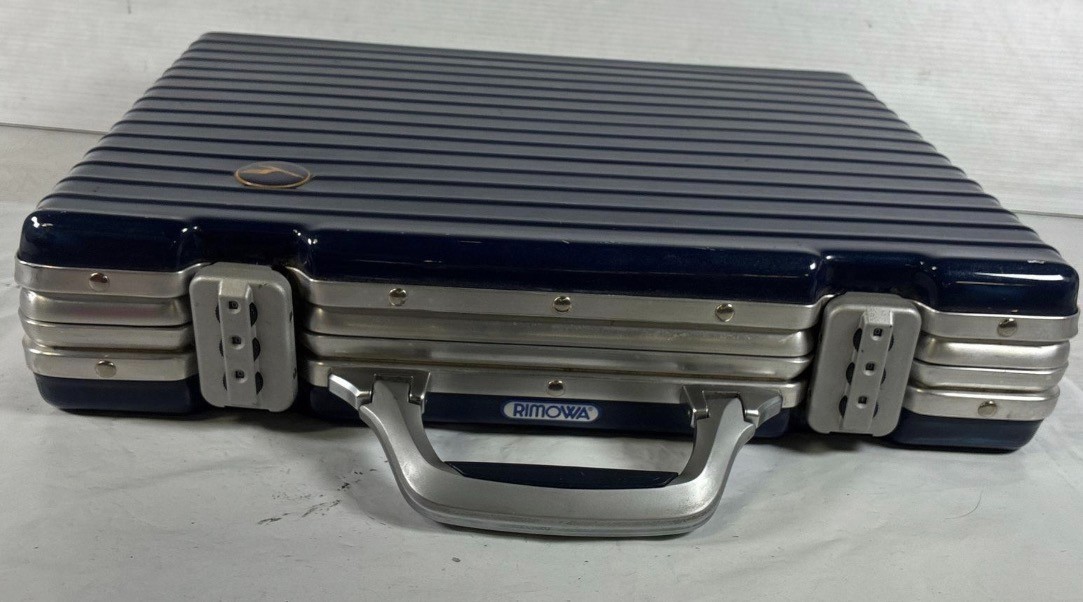 Rimowa Blue Polycarbonate Lufthansa Attache briefcase