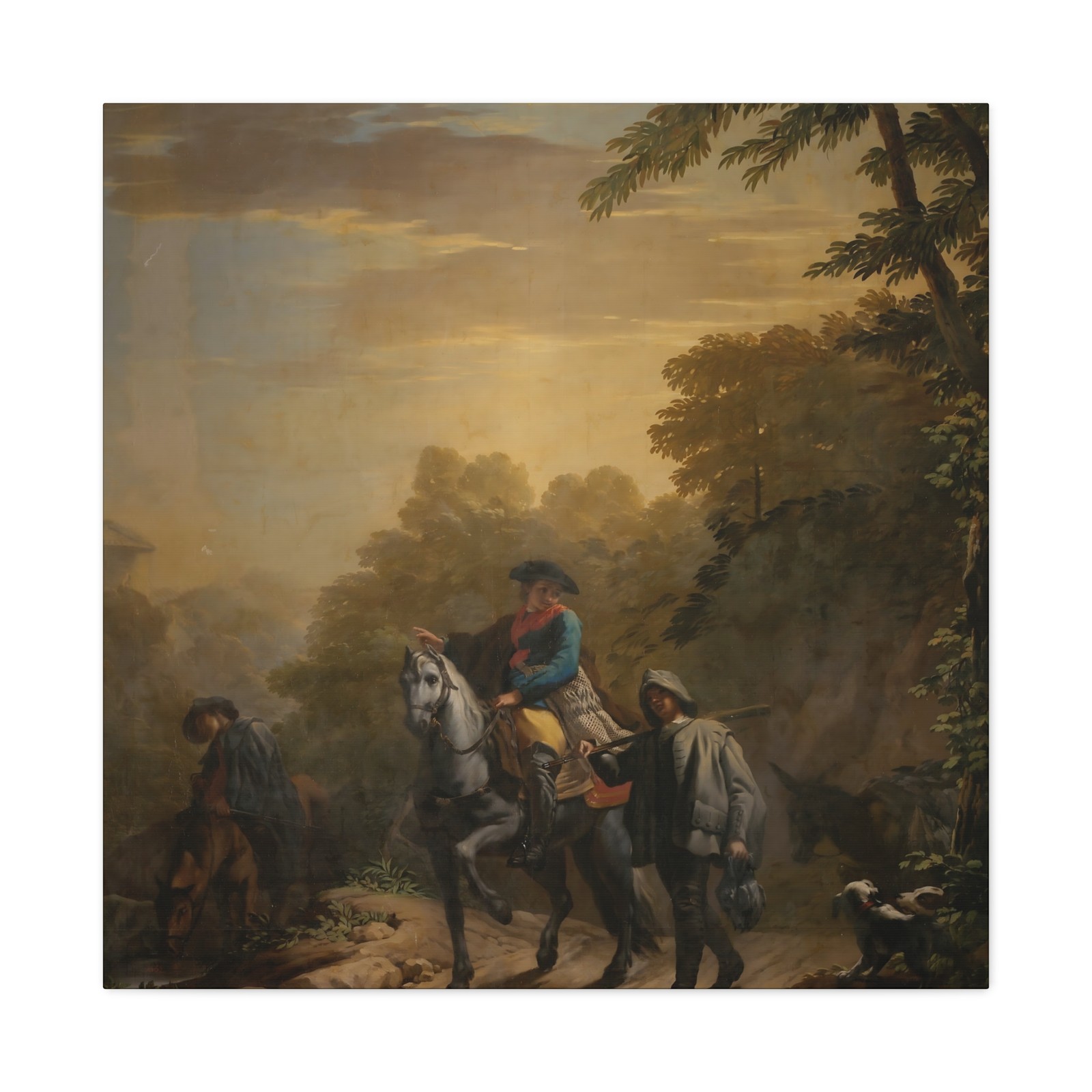 Castillo, José del - El regreso de la caza - Canvas Wall Art Castillo, José del - El regreso de la caza - Canvas Wall Art