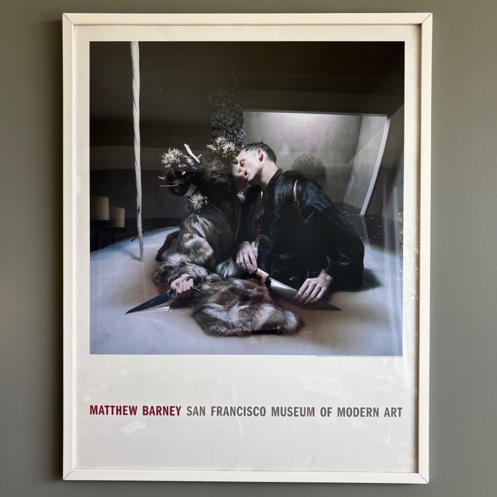 Vintage 2005 Matthew Barney Restraint SFMOMA Exhibition Poster Framed Bjork Art Vintage 2005 Matthew Barney Restraint SFMOMA Exhibition Poster Framed Bjork Art