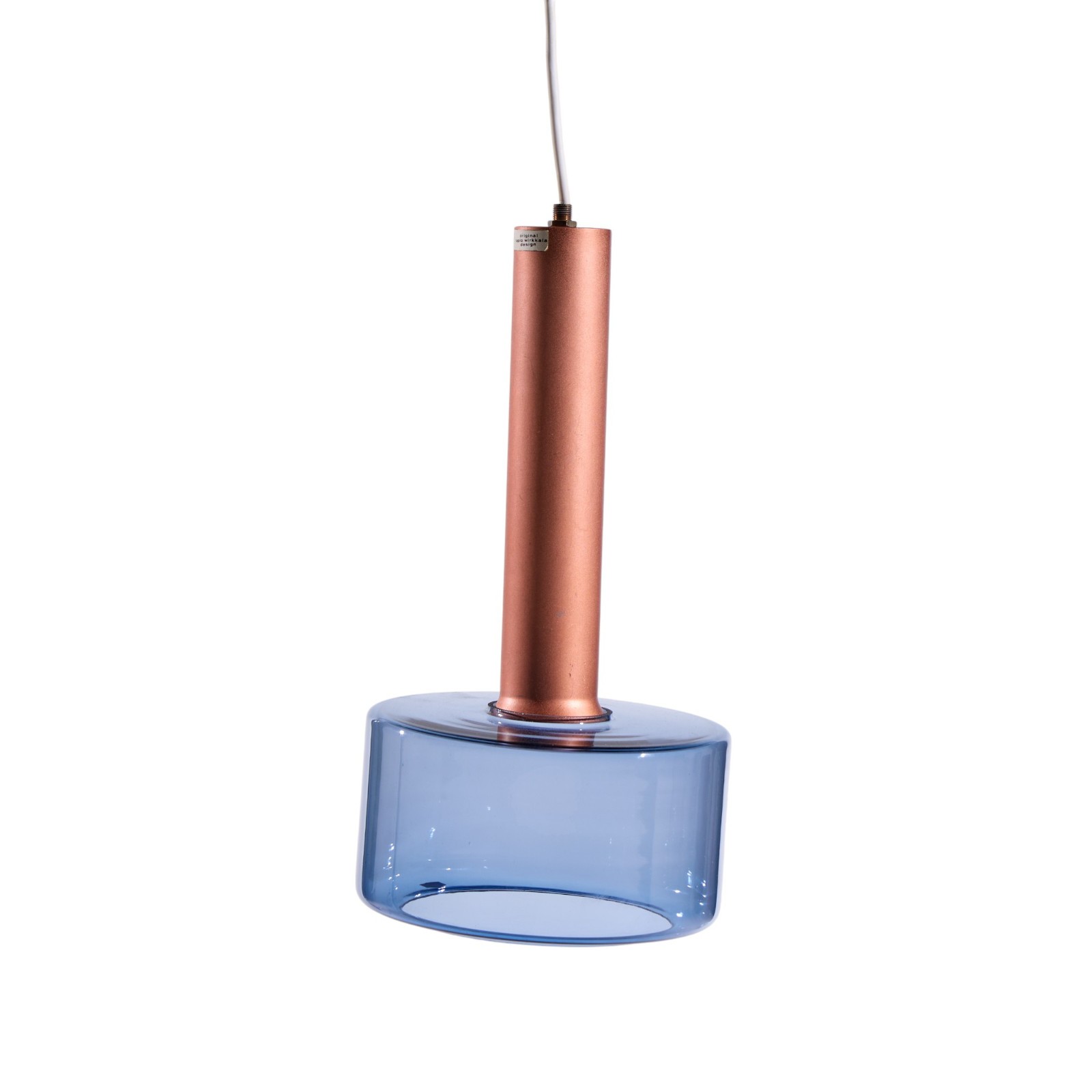 Tapio Wirkkala for Idman Finnish Glass Pendant Light - Blue