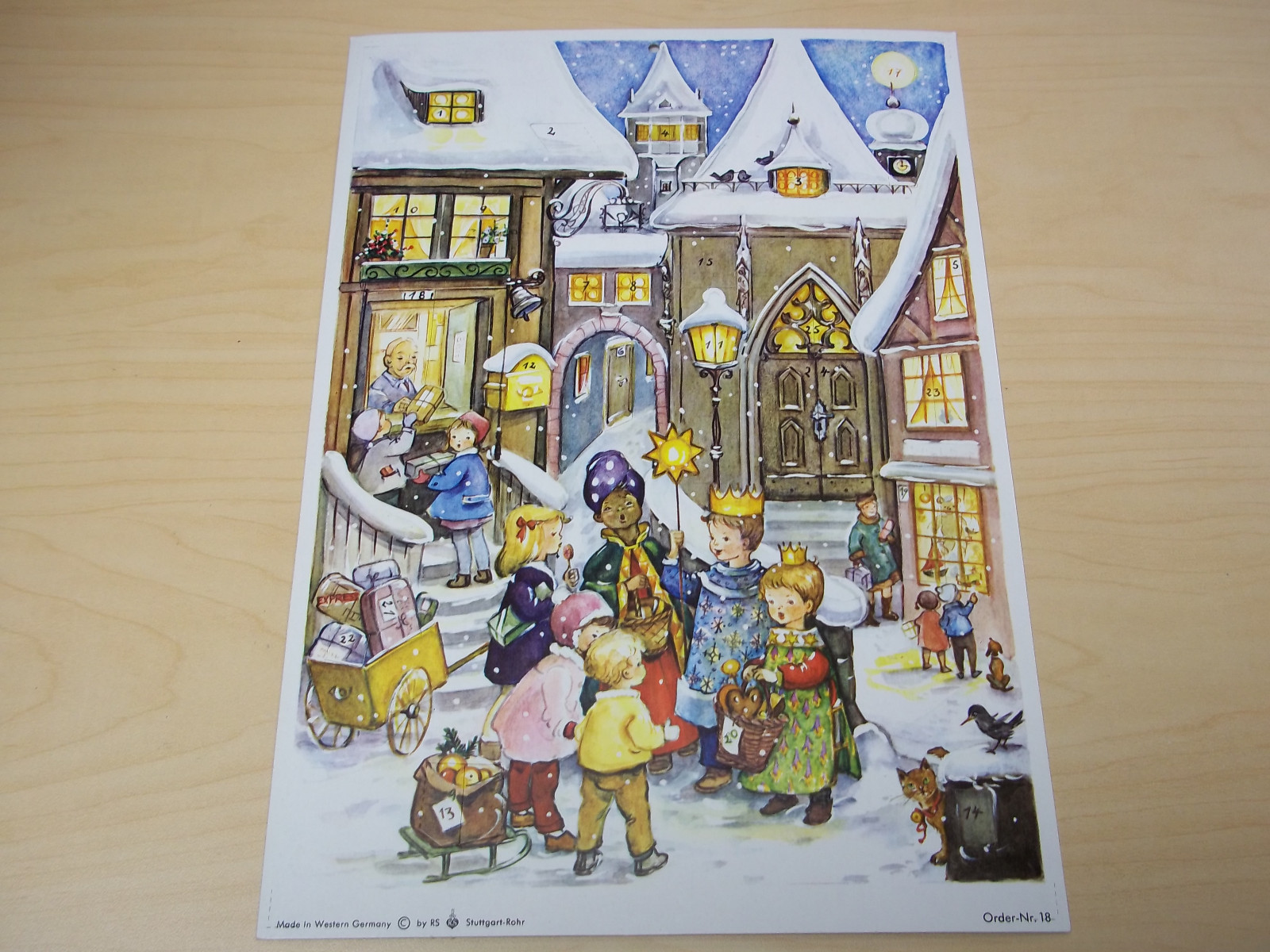 Vintage Christmas Advent Calendar - Stuttgart-Rohr - Western Germany - Excellent Vintage Christmas Advent Calendar - Stuttgart-Rohr - Western Germany - Excellent