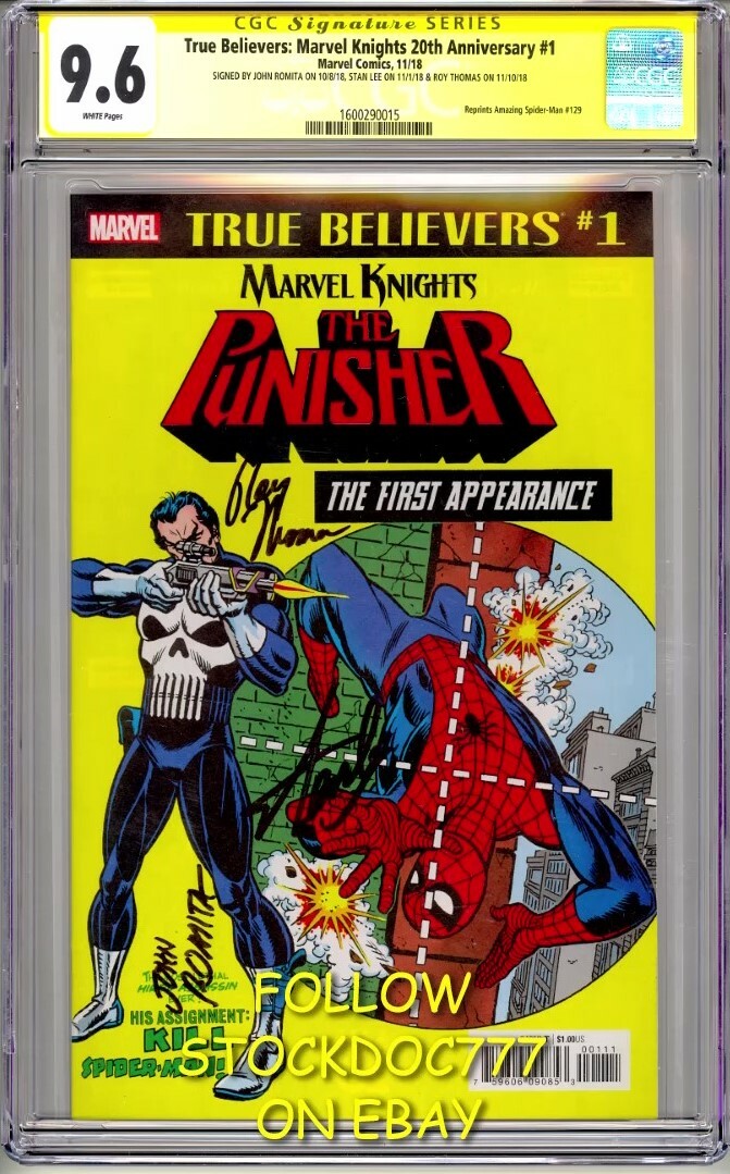 AMAZING SPIDER-MAN 129 REPRINT CGC SS 9.6 LEE ROMITA THOMAS MARVEL KNIGHTS ANN 1 AMAZING SPIDER-MAN 129 REPRINT CGC SS 9.6 LEE ROMITA THOMAS MARVEL KNIGHTS ANN 1