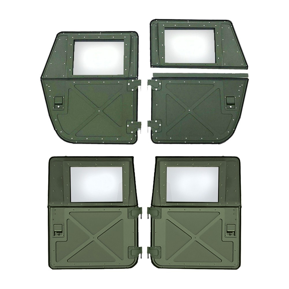 Military Tactical Split Doors - Green- Set of 4- Hard X-Door, fits HUMVEE , USA Military Tactical Split Doors - Green- Set of 4- Hard X-Door, fits HUMVEE , USA