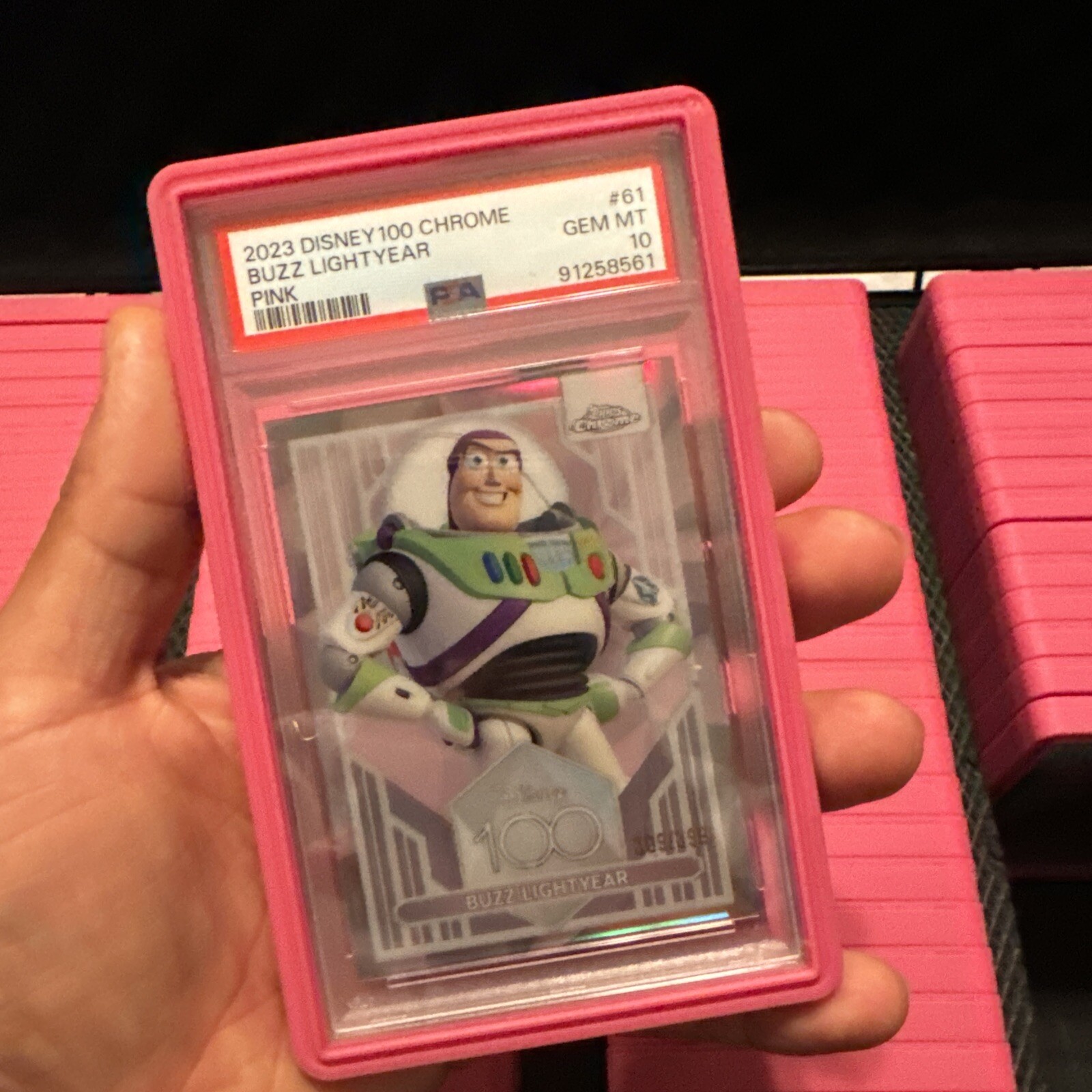 2023 Topps Chrome Disney 100 Complete PINK Set 1-100 All PSA 10