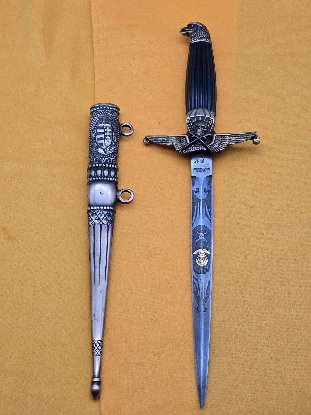 Hungarian WW2 Air Force Officers Dagger/1st Paratroopers Battalion/1943