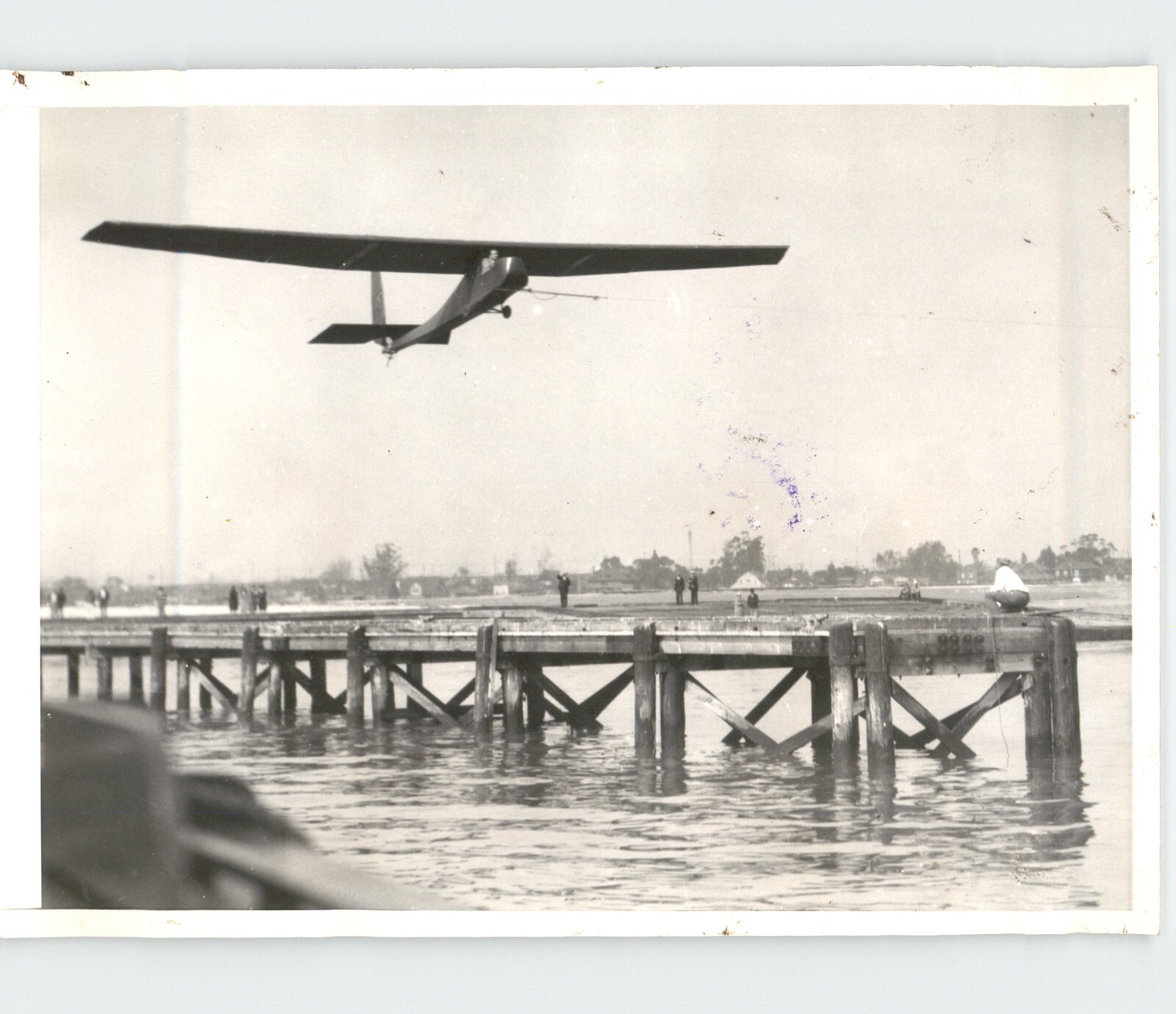 Motorless A.R. Devine GLIDER PLANE Los Angeles VINTAGE Rare 1931 Press Photo Motorless A.R. Devine GLIDER PLANE Los Angeles VINTAGE Rare 1931 Press Photo