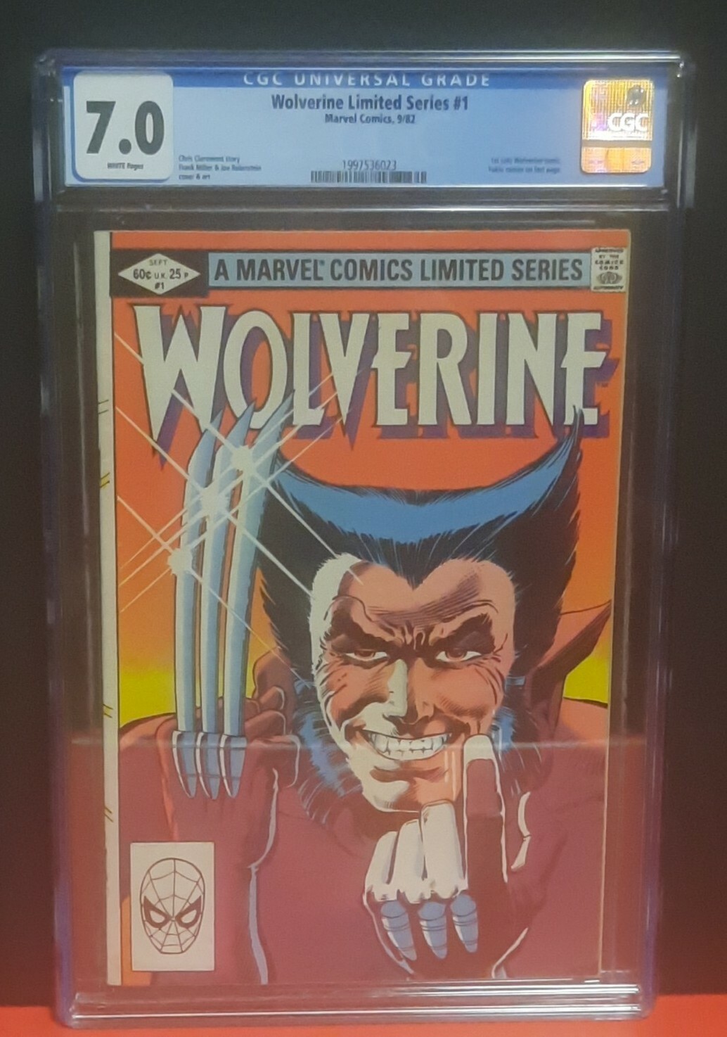 WOLVERINE Limited Series #1 1982 CGC 7.0 Black Line Variant WOLVERINE Limited Series #1 1982 CGC 7.0 Black Line Variant