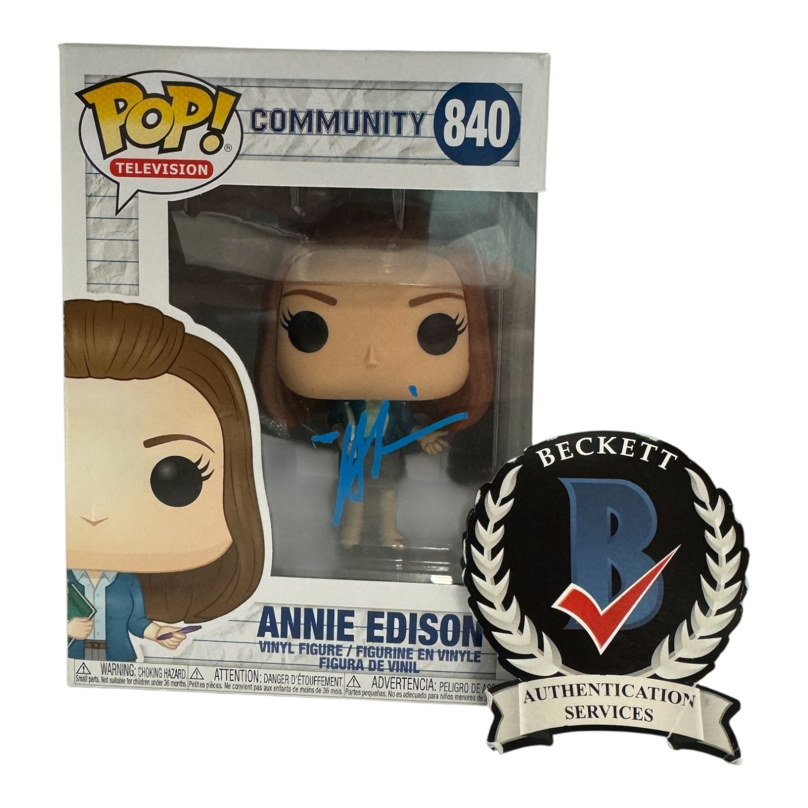 Alison Brie Signed Autograph Community Funko Pop 840 Beckett BAS Annie Edison Alison Brie Signed Autograph Community Funko Pop 840 Beckett BAS Annie Edison
