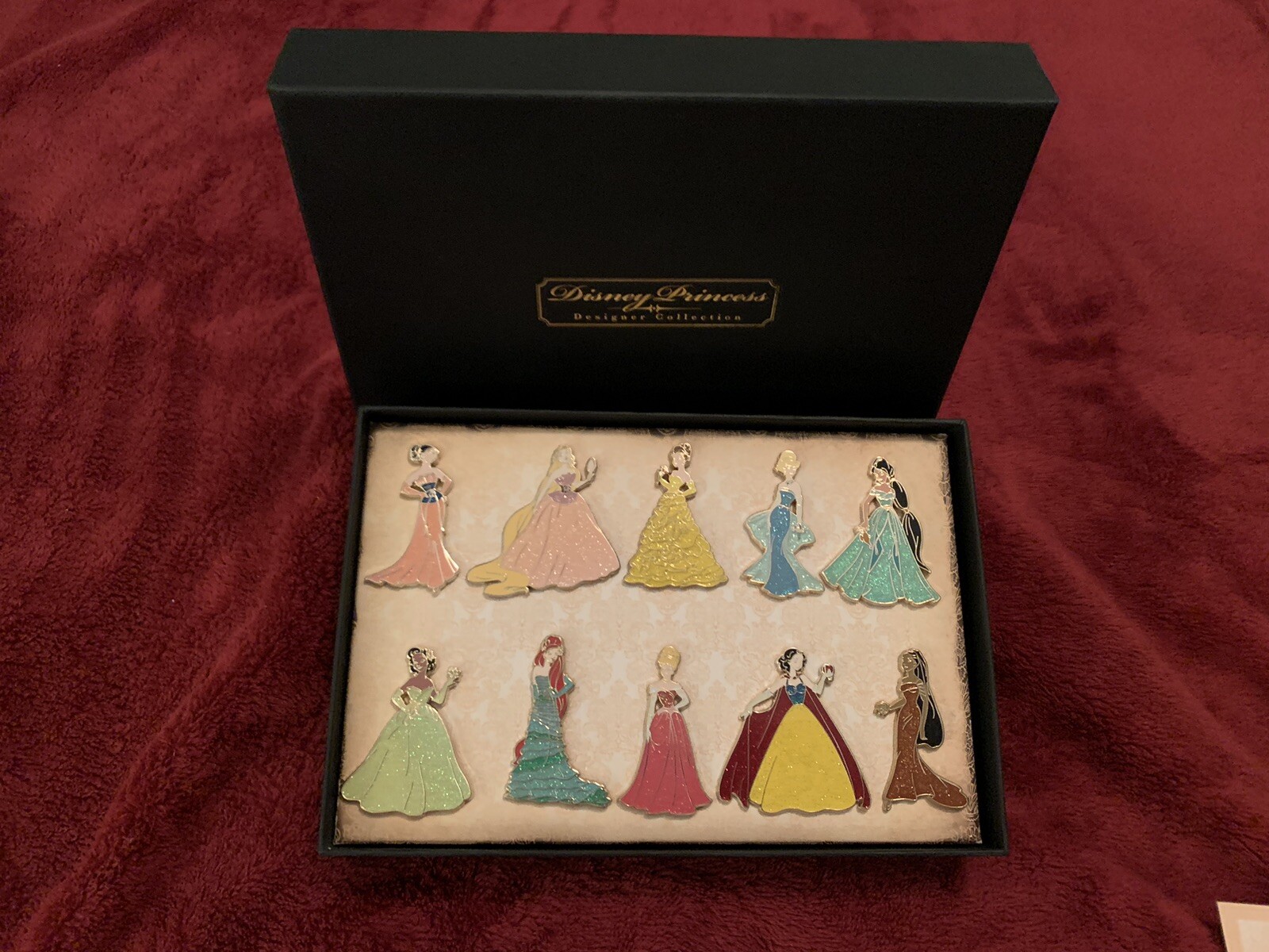 2011 D23 Disney Store Designer Princess 10 Pin Box Set EXTREMELY RARE - LE 150