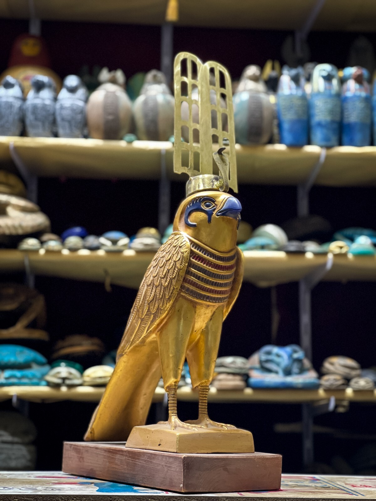 Extraordinary Piece Of Art of Egyptian God Amun Ra, Handmade in Egypt Extraordinary Piece Of Art of Egyptian God Amun Ra, Handmade in Egypt