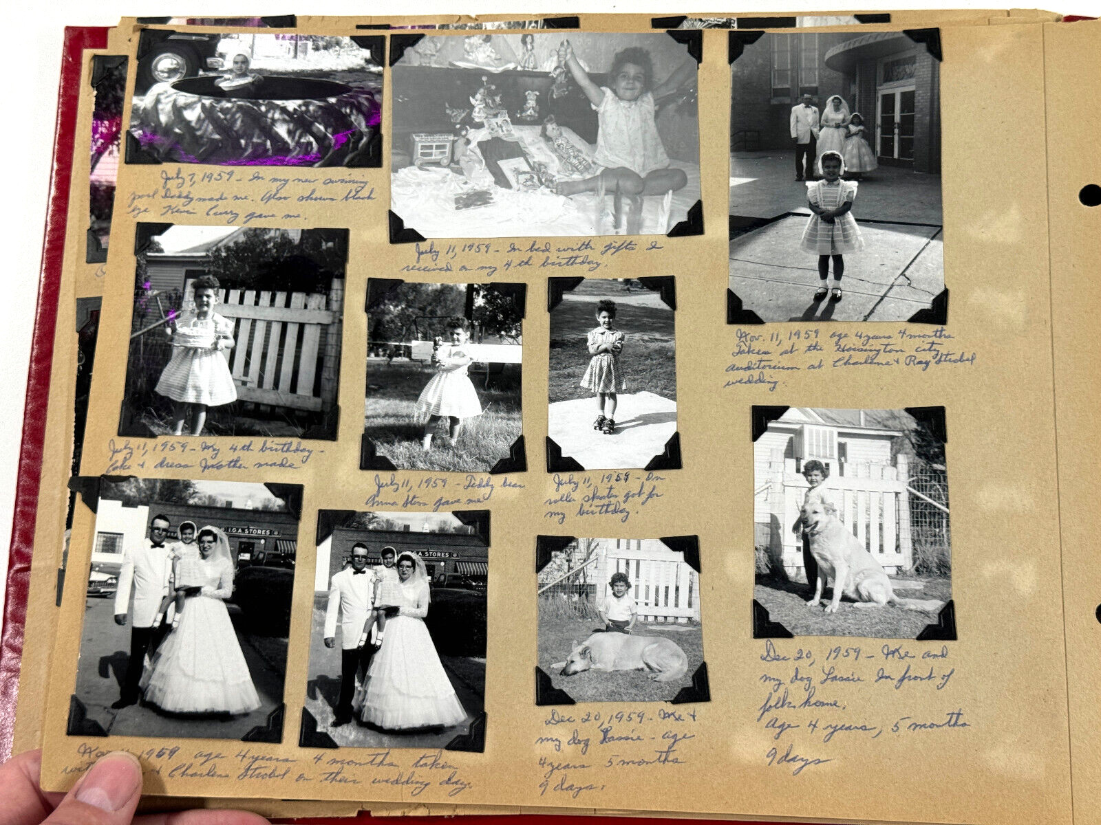 vtg 1950's Kansas Photo Album (250+) easter toys kids corn palace christmas