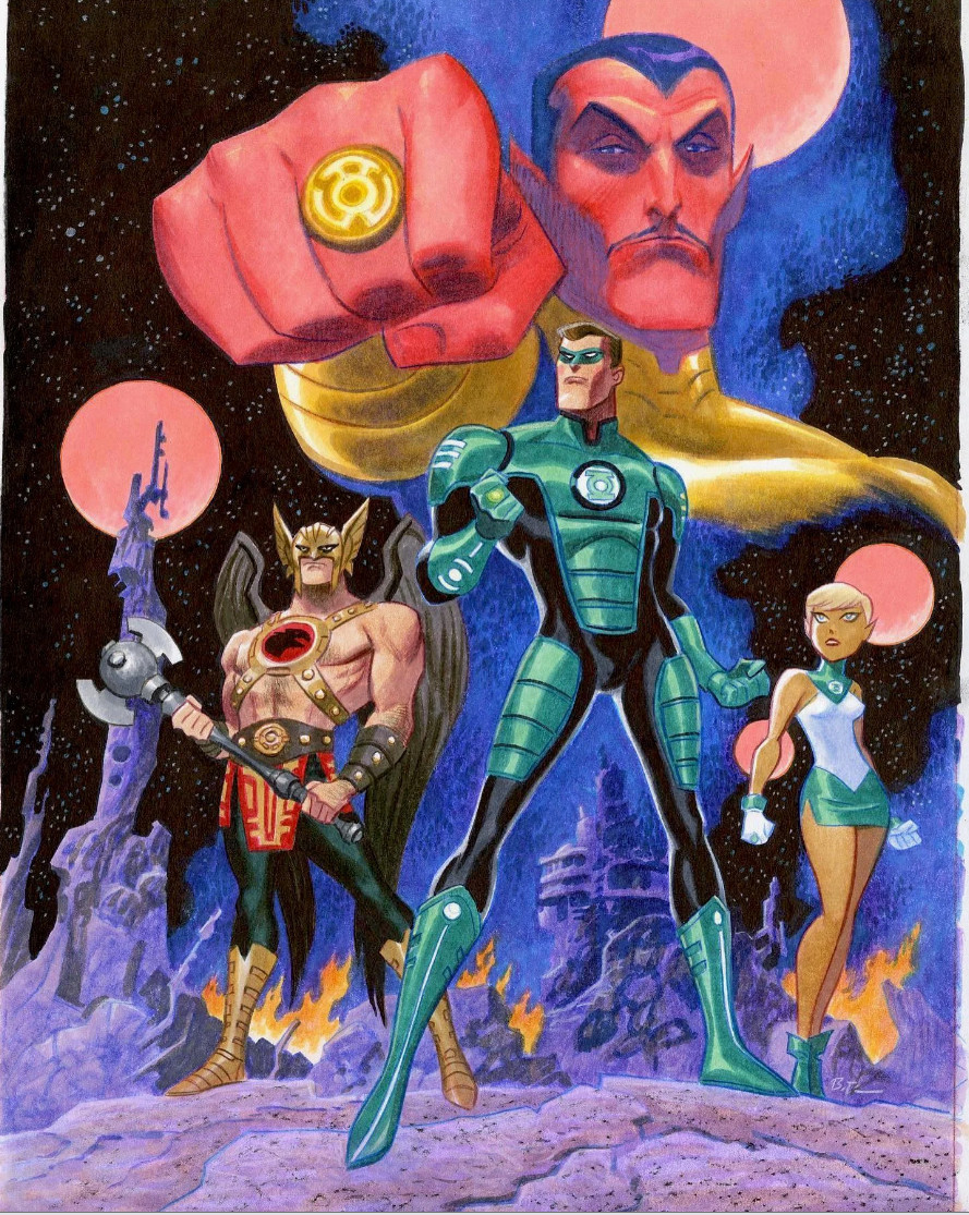 BRUCE TIMM UNUSED GREEN LANTERN ANIMATED SERIES SEASON 2 ILLUSTRATION BRUCE TIMM UNUSED GREEN LANTERN ANIMATED SERIES SEASON 2 ILLUSTRATION