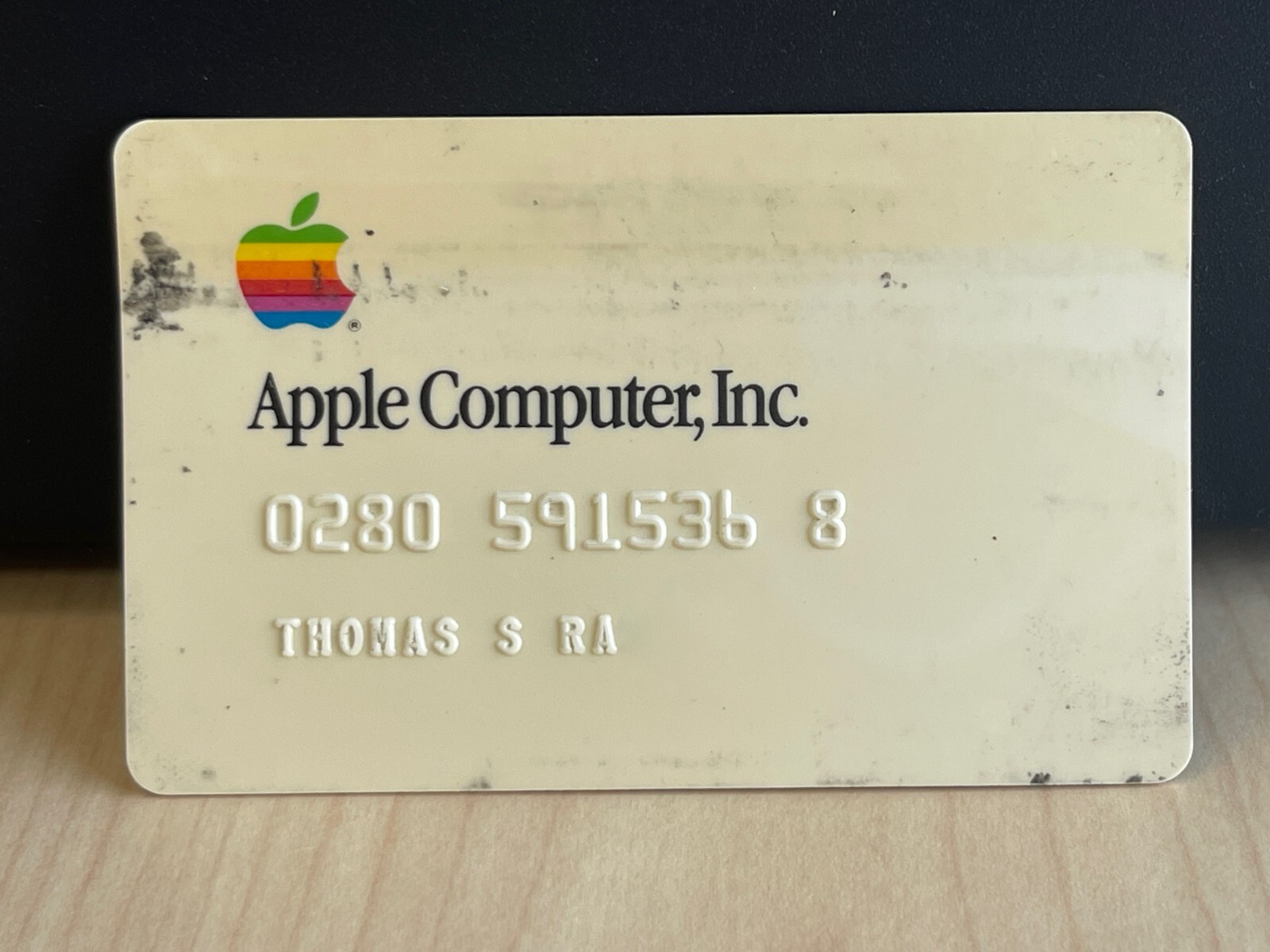 Vintage Apple Original Credit Card - 1986 - Rare