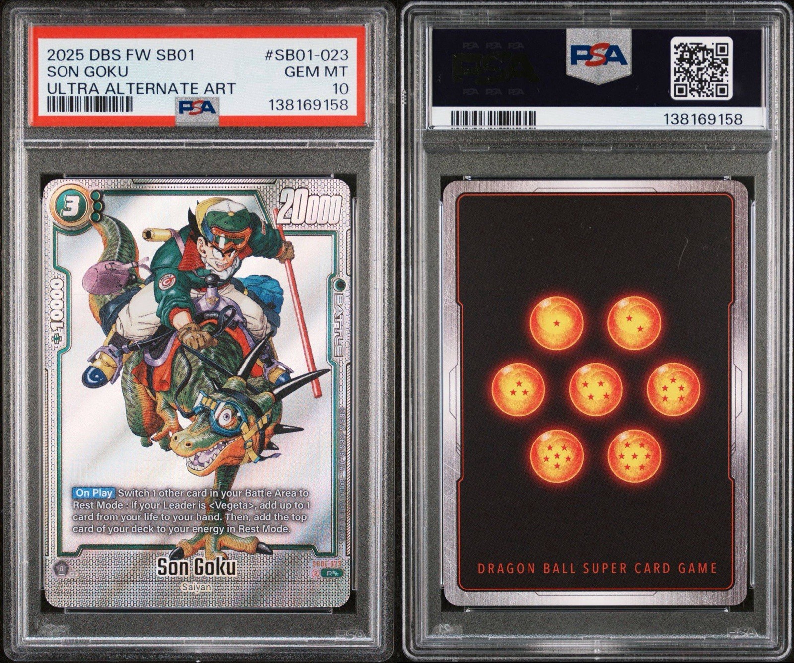 2025 DRAGON BALL SUPER FUSION WORLD MANGA 01 SB01-023 SON GOKU ULTRA - PSA 10 