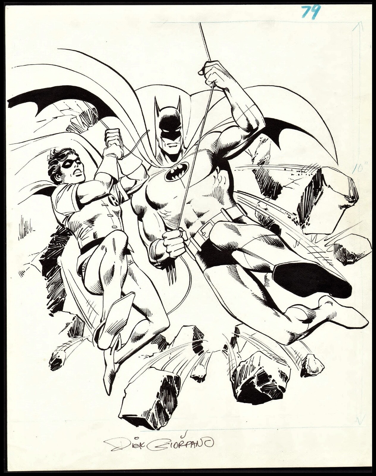 Batman and Robin Bronze-Age Merchandising Art by Dick Giordano
