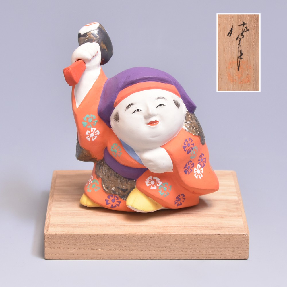 Sashiro Kubo Doll Uchide no Kozuchi Antique Japanese Figure Box Wood