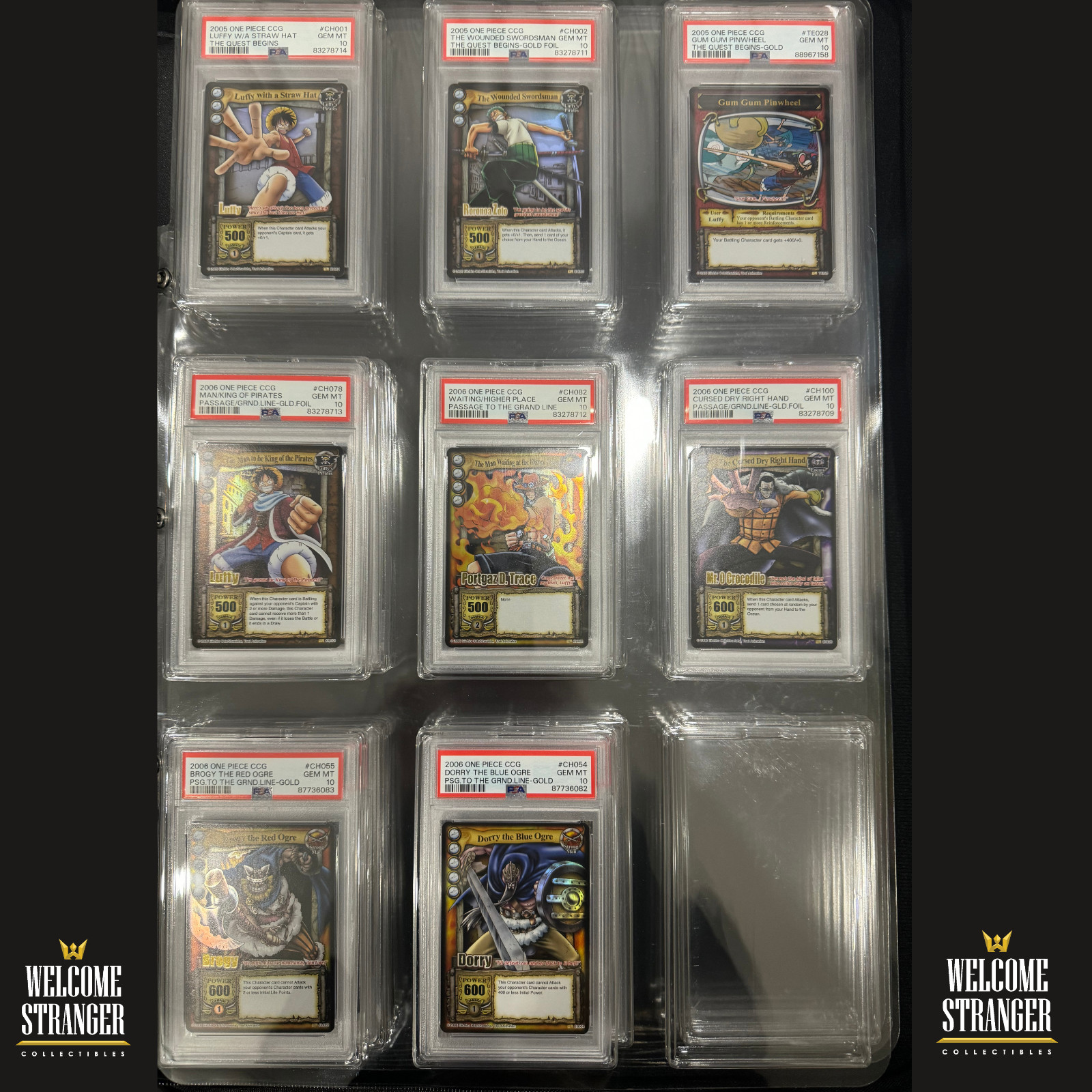 One Piece Complete Gold And Silver Rare Set Of Series 1 & 2 PSA 10 English OP