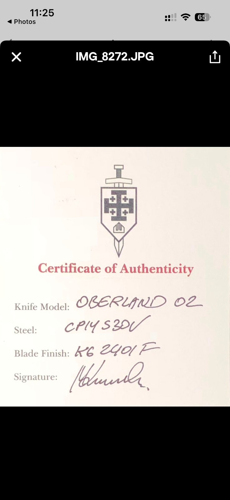 crusader forge knives Oberlander 02-RARE