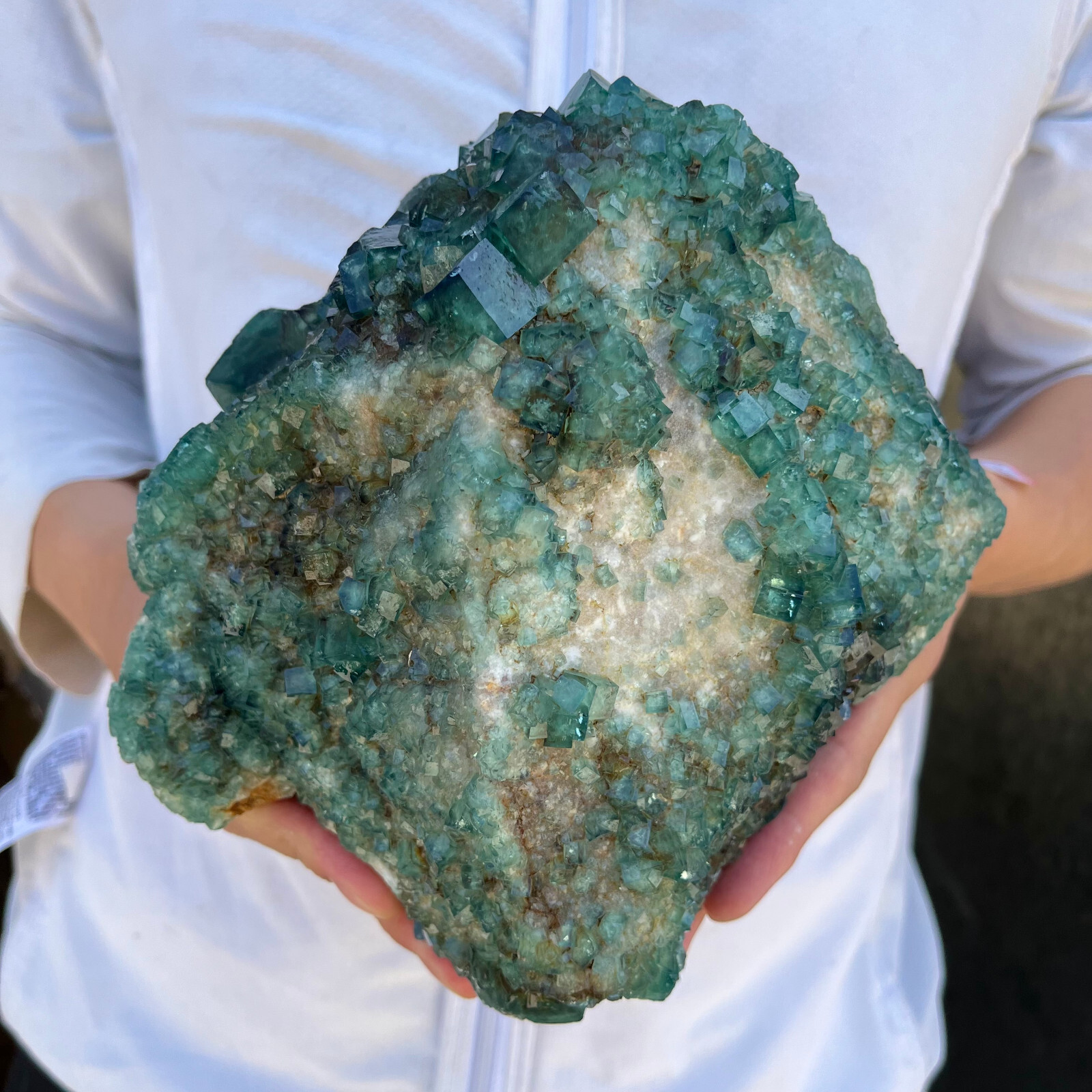9.7lb Large NATURAL Green Cube FLUORITE Quartz Crystal Cluster Mineral Specimen 9.7lb Large NATURAL Green Cube FLUORITE Quartz Crystal Cluster Mineral Specimen