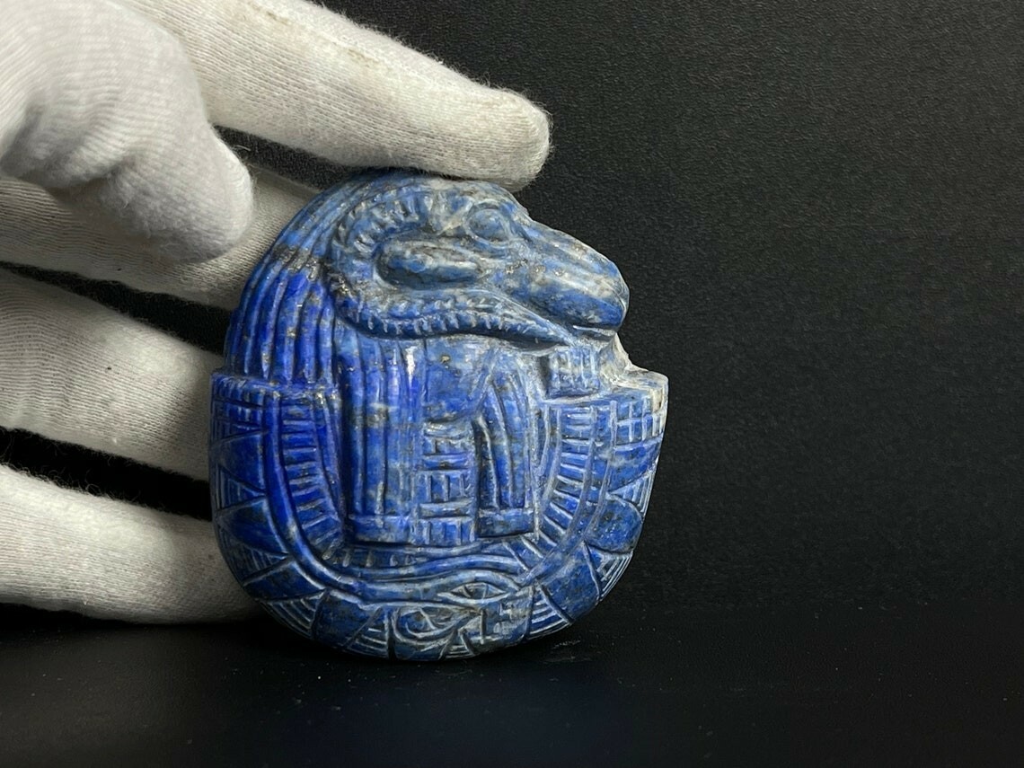 Smallest ANCIENT EGYPTIAN Lapis lazuli of God of the source of the Nile KHNUM Smallest ANCIENT EGYPTIAN Lapis lazuli of God of the source of the Nile KHNUM