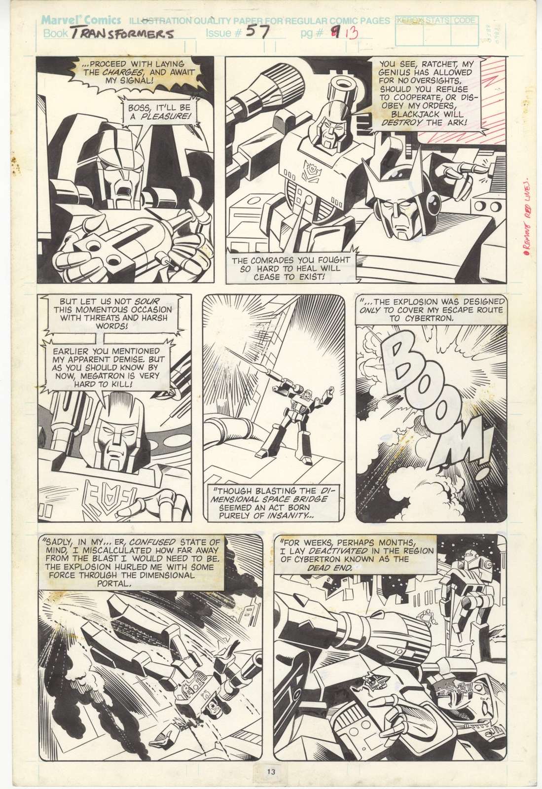 Transformers #57 Pg 13 Jose Delbo Megatron Ratchet Decepticons Transformers #57 Pg 13 Jose Delbo Megatron Ratchet Decepticons