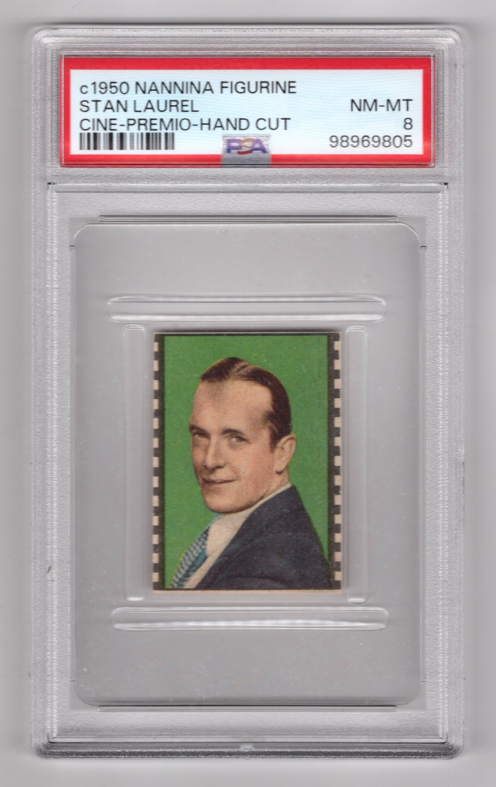PSA 8 STAN LAUREL of Laurel & Hardy 1950 Nannina Card HIGHEST EVER 1/1 PSA 8 STAN LAUREL of Laurel & Hardy 1950 Nannina Card HIGHEST EVER 1/1