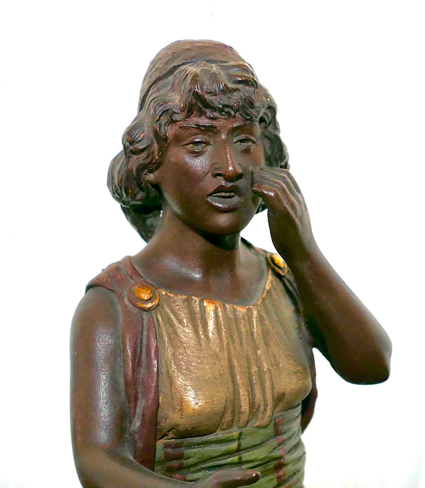ANTQ 19thC F Goldscheider Austria Orientalist Terracotta Moorish Nubian Figure