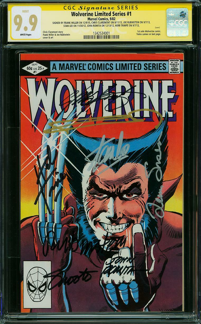 Wolverine Limited Series #1 CGC 9.9 Signed Stan Lee & Frank Miller M3 131 cm pr Wolverine Limited Series #1 CGC 9.9 Signed Stan Lee & Frank Miller M3 131 cm pr