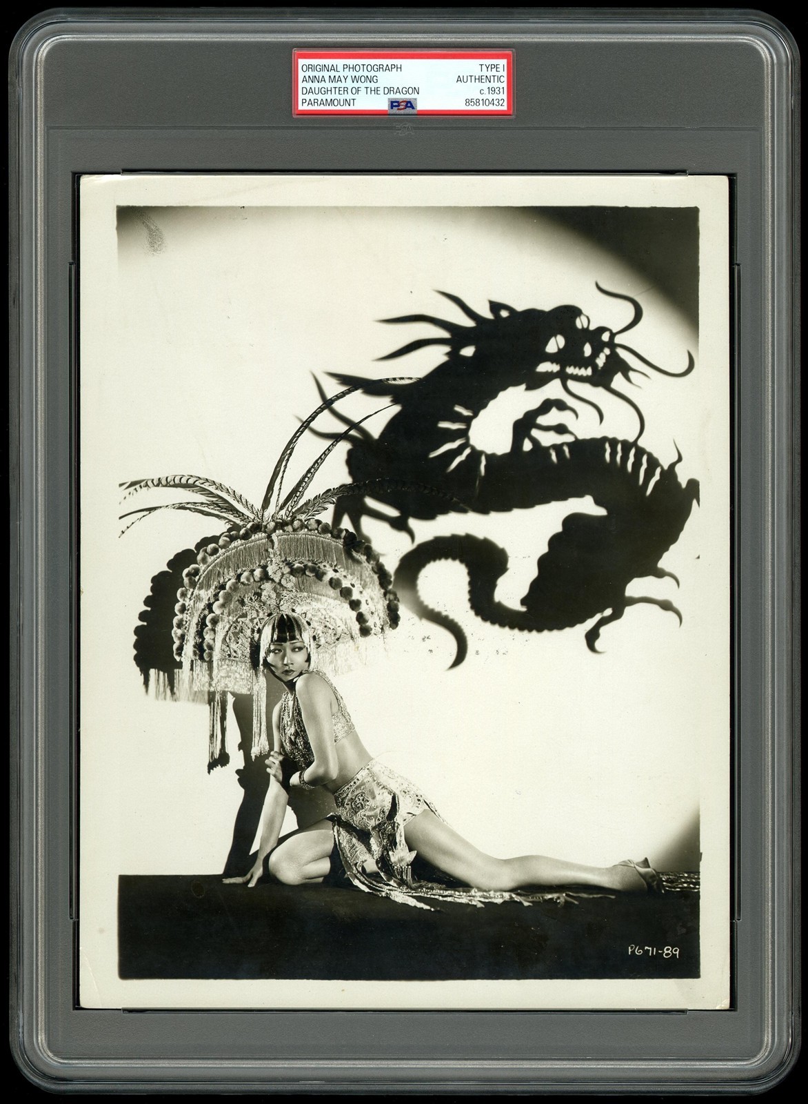 1931 Anna May Wong Daughter of the Dragon Type 1 Original Press Photo PSA