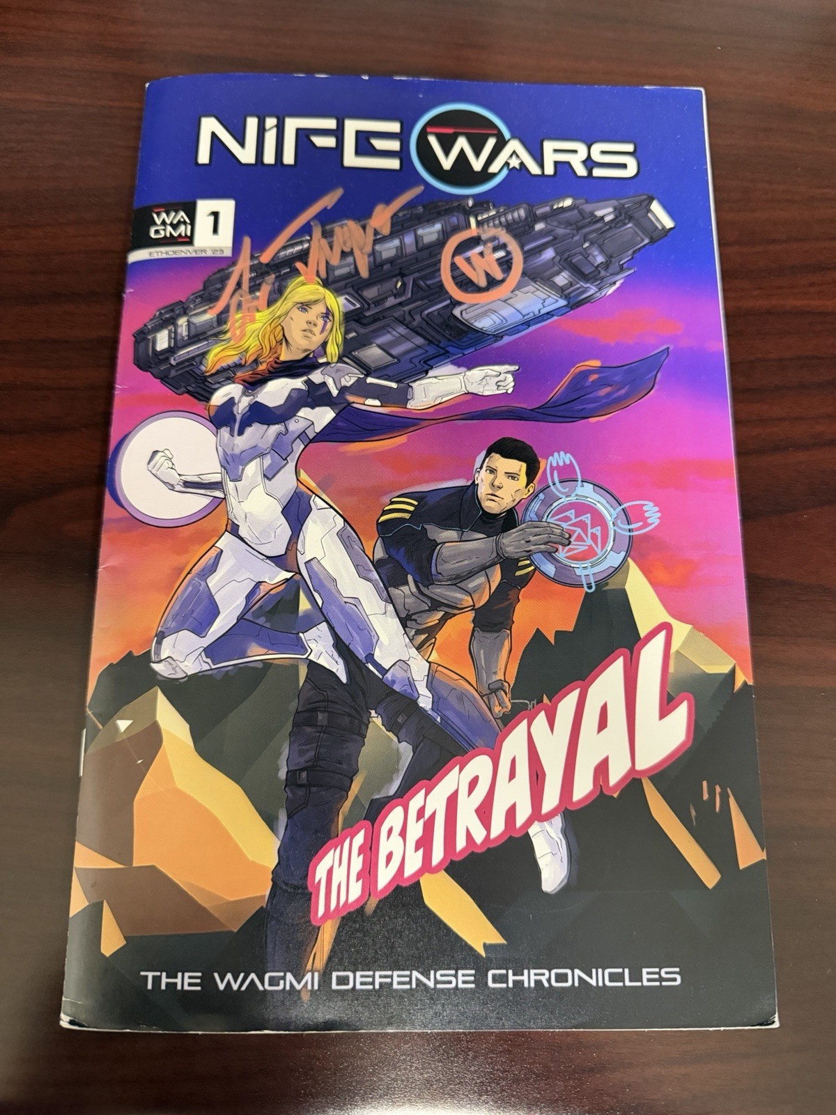 NiFe WARS # 1 The Betrayal Signed By Luis Trujillo With Remarque Melcrose Canon