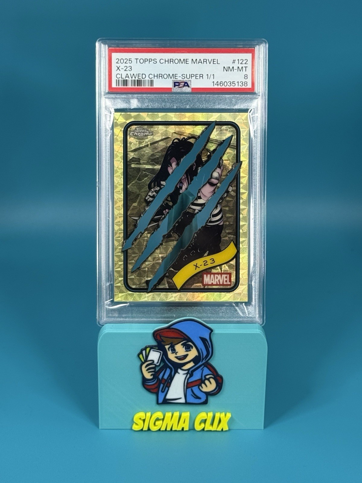 X-23 Clawed SUPERFRACTOR 1/1 PSA 8 NM-MT 2025 Topps Chrome Marvel GRAIL🖤