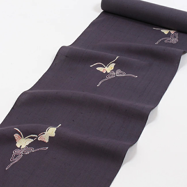 Special selection single unique dyed raw silk crepe fabric piece  p From Japan