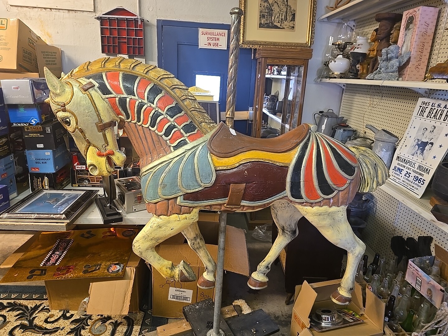 Exceptional Handcarved 1940s Ret. Amusement Park Carousel Horse US EAST COAST Exceptional Handcarved 1940s Ret. Amusement Park Carousel Horse US EAST COAST